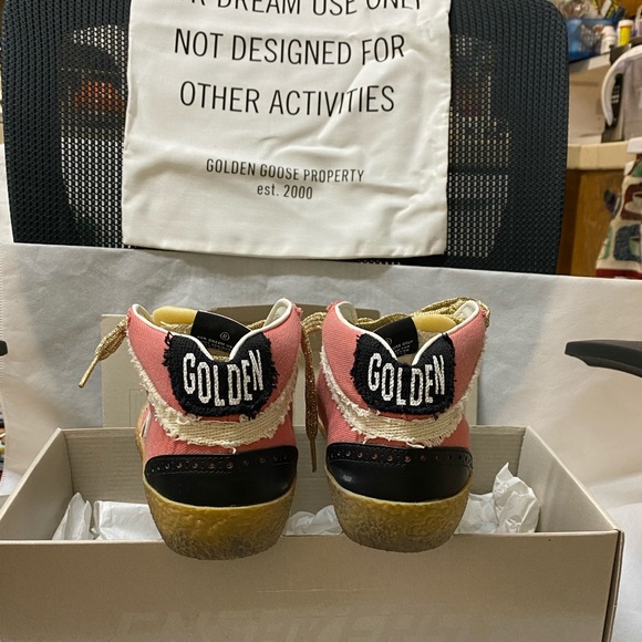 NIB Golden Goose Midstar Salmon Canvas & White Star Sneaker, 41 - Picture 12 of 16